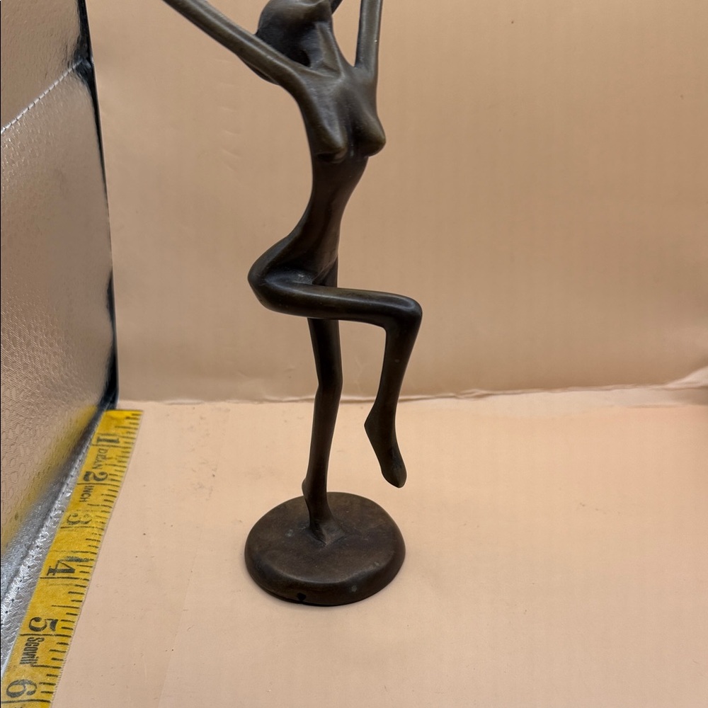 Abstract Bronze-Tone Dancing Figurine Sculpture - Elegant Home Accent